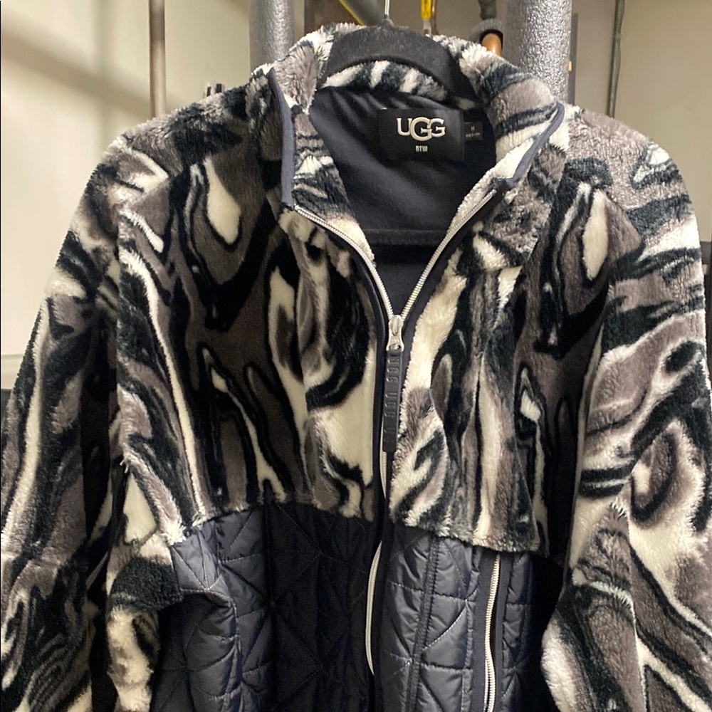 UGG Monochrome Fleece and Quilted Jacket